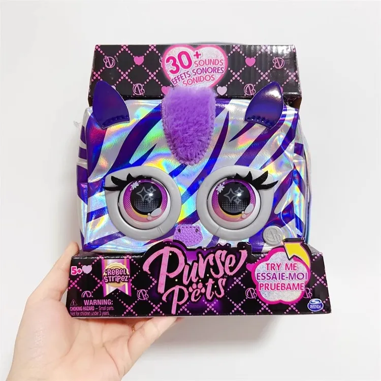 Spinmaster眨眼包包天团公主斜挎手提包发声感应女孩可爱玩具