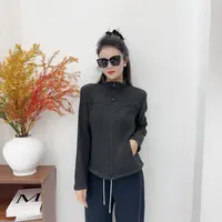 66848新款口袋小蛮腰加绒上衣时尚百搭显瘦