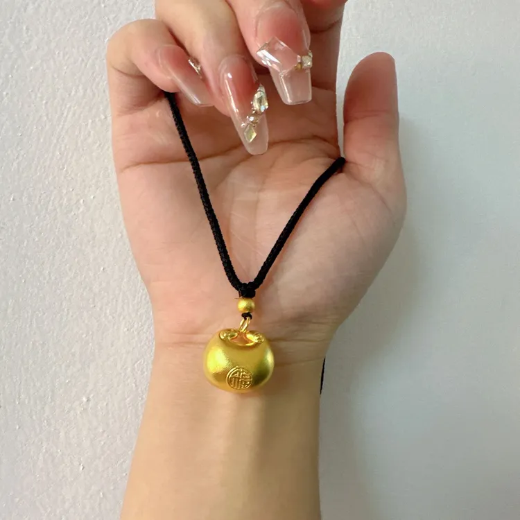 吊坠足银 【大胖福吊坠】2025新款后壁中空时尚百搭款吊坠