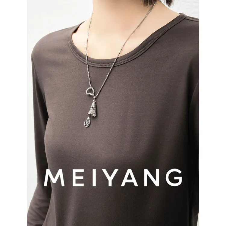 【新品】美洋MEIYANG内搭W长袖T【商场同款】 肌底液磨毛圆领