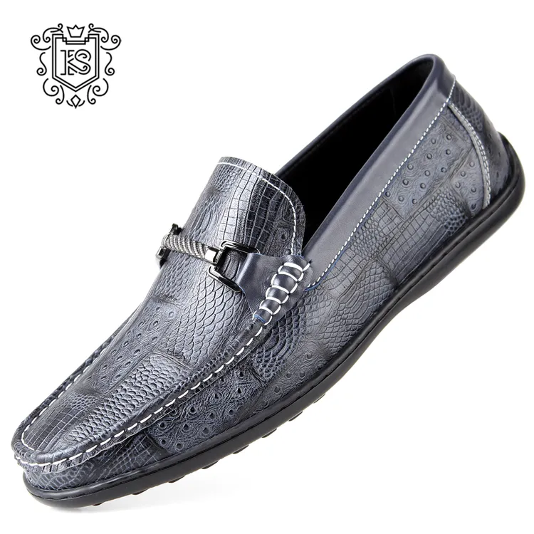 卡塞利尼新款豆豆鞋男真皮透气休闲皮鞋套脚软底英伦低帮懒人鞋