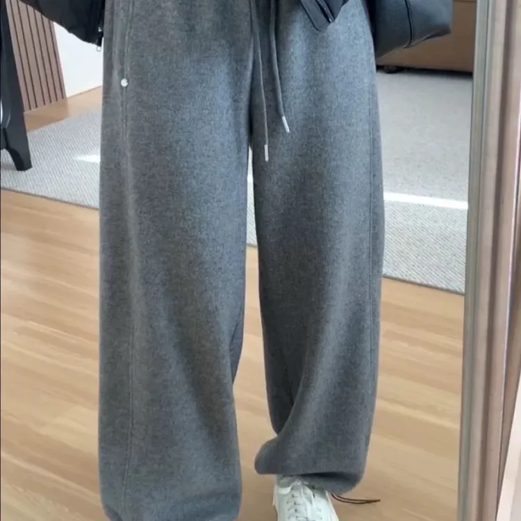 秋冬加厚舒适休闲显瘦弯刀裤时尚百搭加绒保暖欧货女裤网红爆款