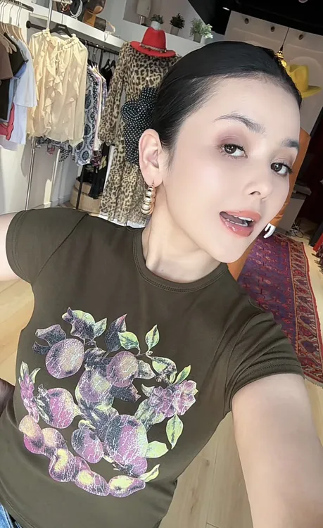 休闲印花图案上衣T恤