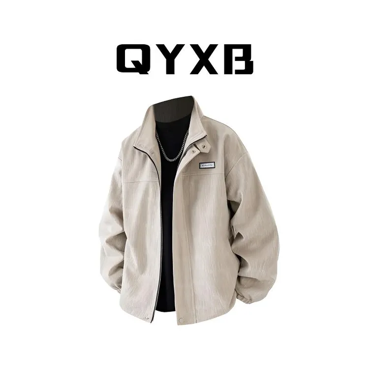 【品牌正品现货】QYXB高级感外套春季灯芯绒夹克休闲百搭宽松上衣