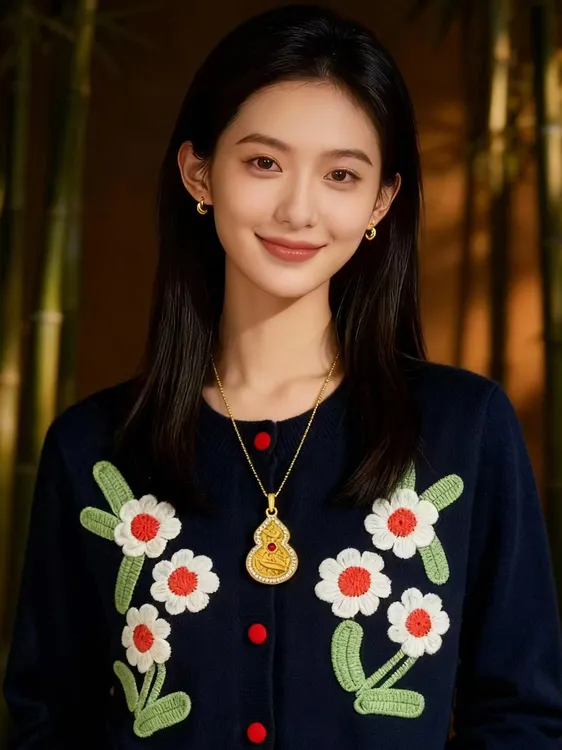 BM6056 100%纯羊毛鄂家同款手工勾花复古开衫长袖时尚百搭外套