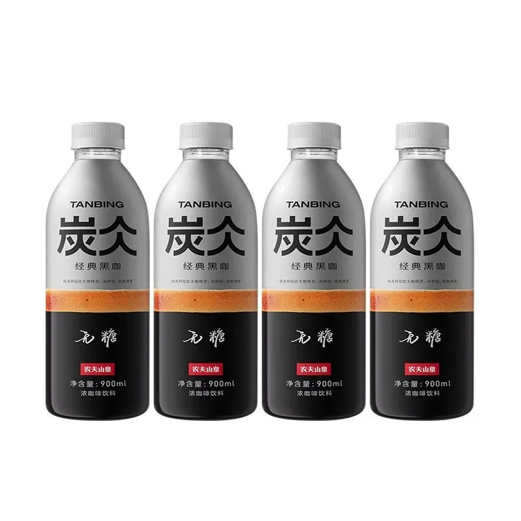 农夫山泉炭仌经典黑咖浓咖啡饮料900ml*4瓶装
