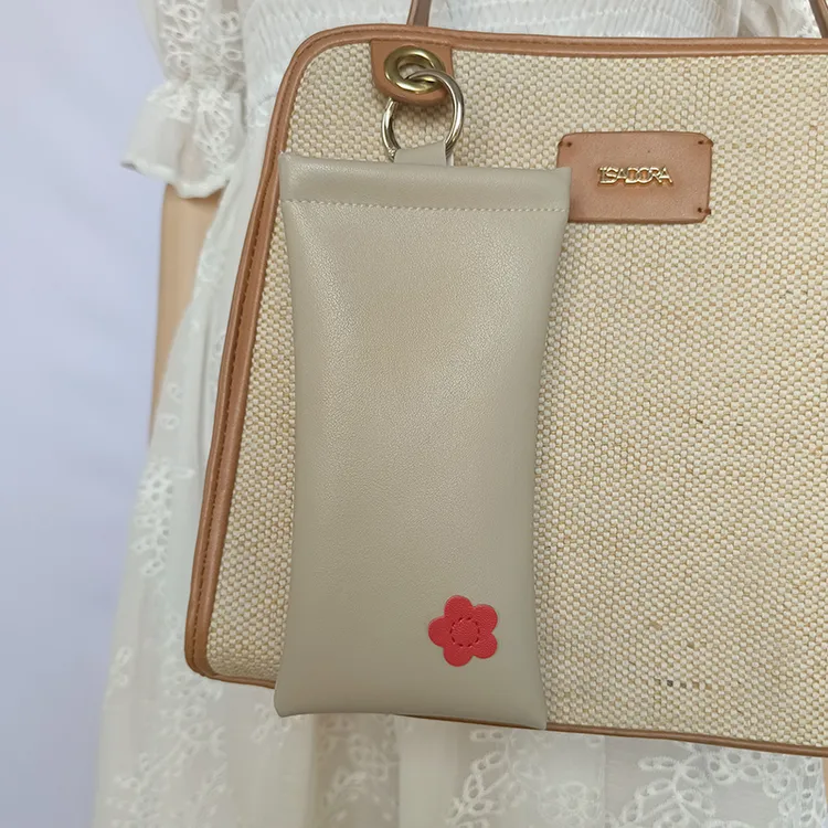 便携自动自动闭合收纳袋光学墨镜近视太阳眼镜袋可挂式眼镜盒