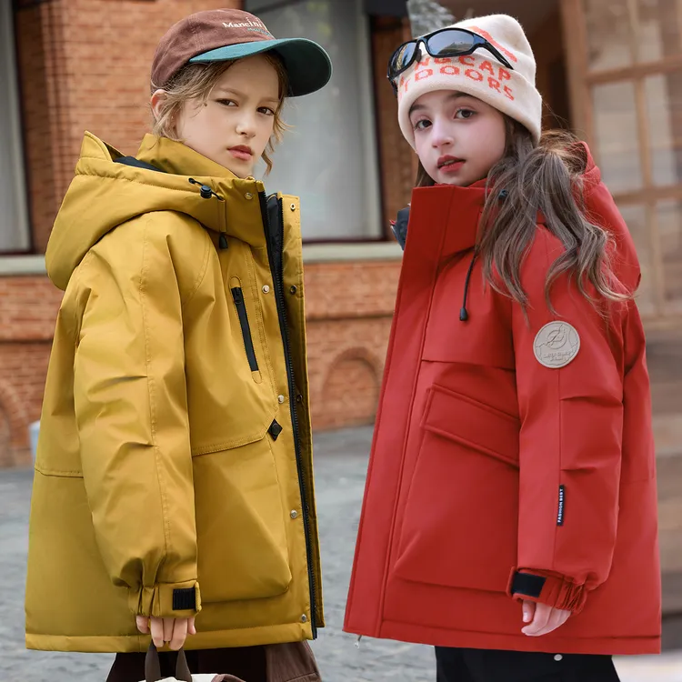 2025新款男女童羽绒服中长款中大童加厚保暖防水冬季洋气休闲外套