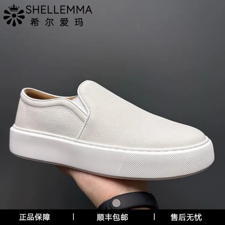 希尔爱玛头层牛皮男鞋新款真皮透气休闲板鞋男士鞋子男款板鞋男款