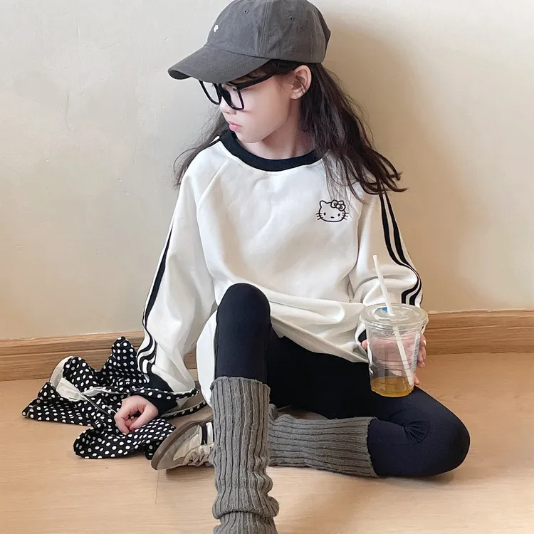 秋季外穿女童卫衣2025新款女孩超好看长袖打底衫儿童韩版宽松上衣