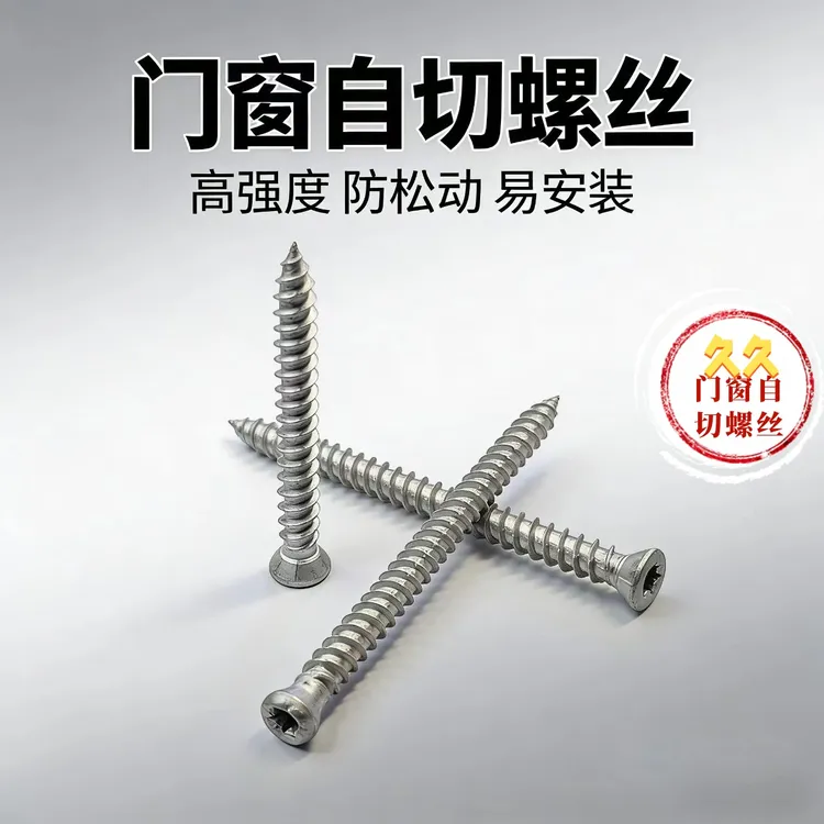 7.5国标门窗安装自切螺丝螺丝钉路绣宝涂层防锈足尺国标自切螺丝
