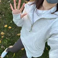 COHITUC/科途运动女士半拉链卫衣短款春秋宽松外套8401【清仓】