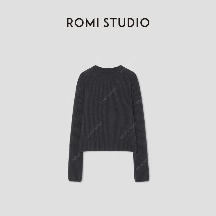 ROMI STUDIO“温暖如初”美丽奴绵羊毛山羊绒圆领毛衫 RWBWSG1566