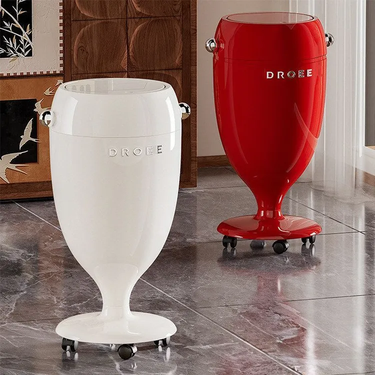 垃圾桶家用客厅多功能新款卧室大容量轻奢高档高颜值带轮带翻盖纸