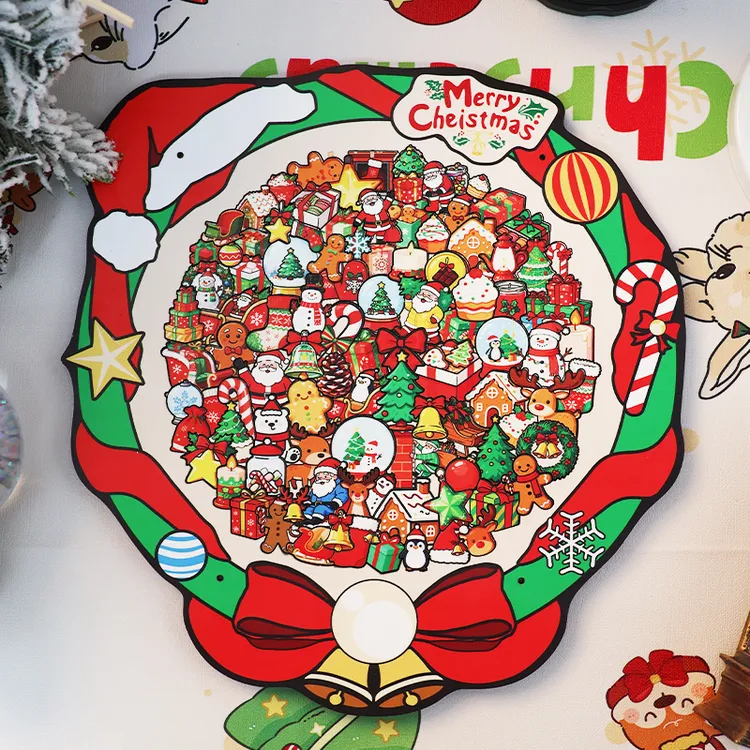 【圣诞礼物】原创正版高清异形木质圣诞拼图手工DIY益智送女生礼物