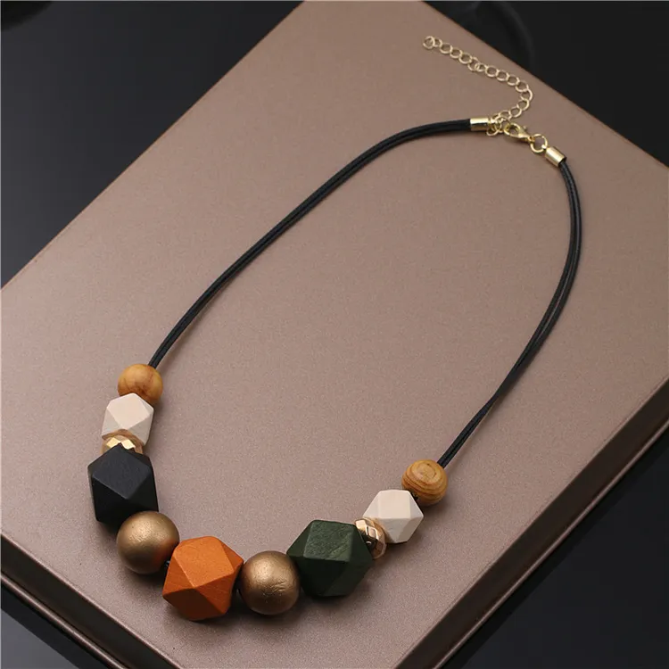 铁合金大理石项链 2025新款简约大气几何衣服配饰民族风项链女小