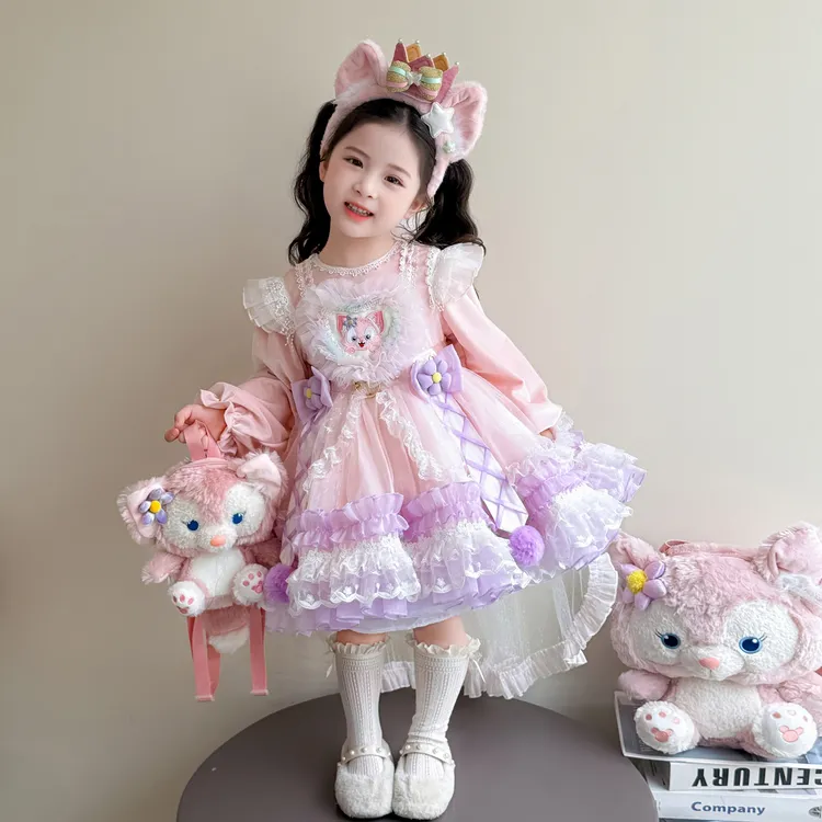 玲娜贝儿洛丽塔女宝蓬蓬裙千金风连衣裙裙子秋冬生日公主裙甜美