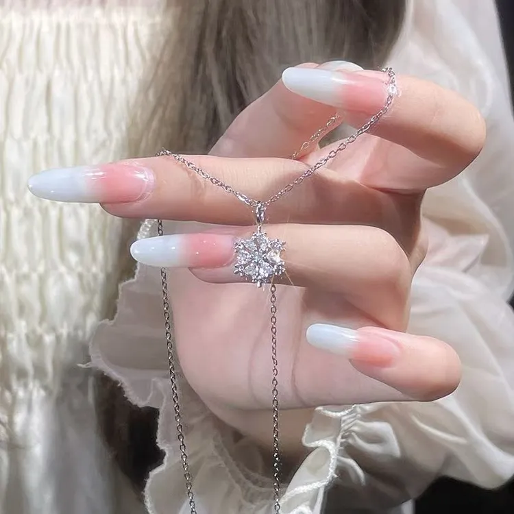 钛钢项链 钛钢项链 雪花项链时尚小众简约锁骨链ins百搭