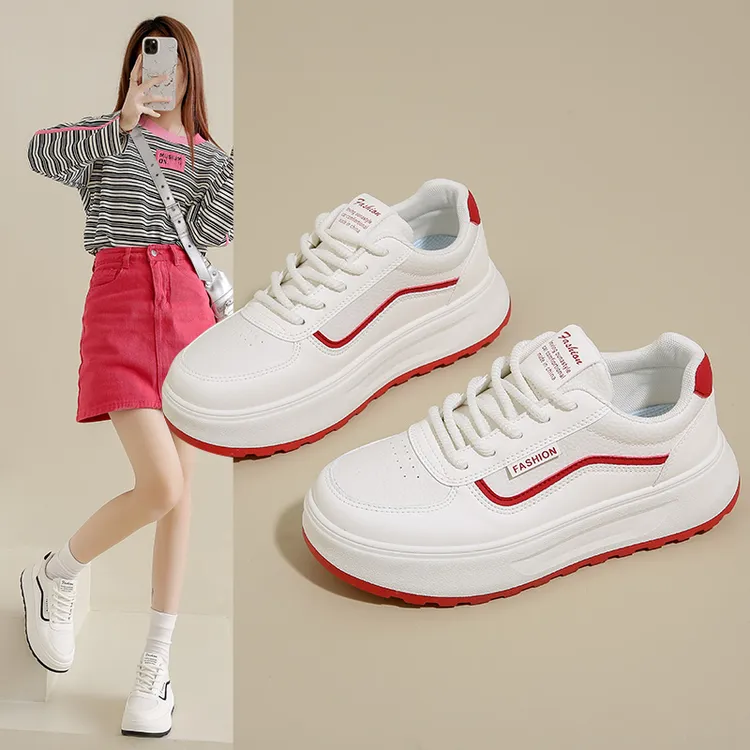 ins小白鞋女2025春季新款时尚流行厚底柔软增高小个子百搭运动鞋