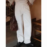 C / Cornelya 早秋复古时髦 ’ 纯棉结构感半松紧舒适宽松休闲长裤