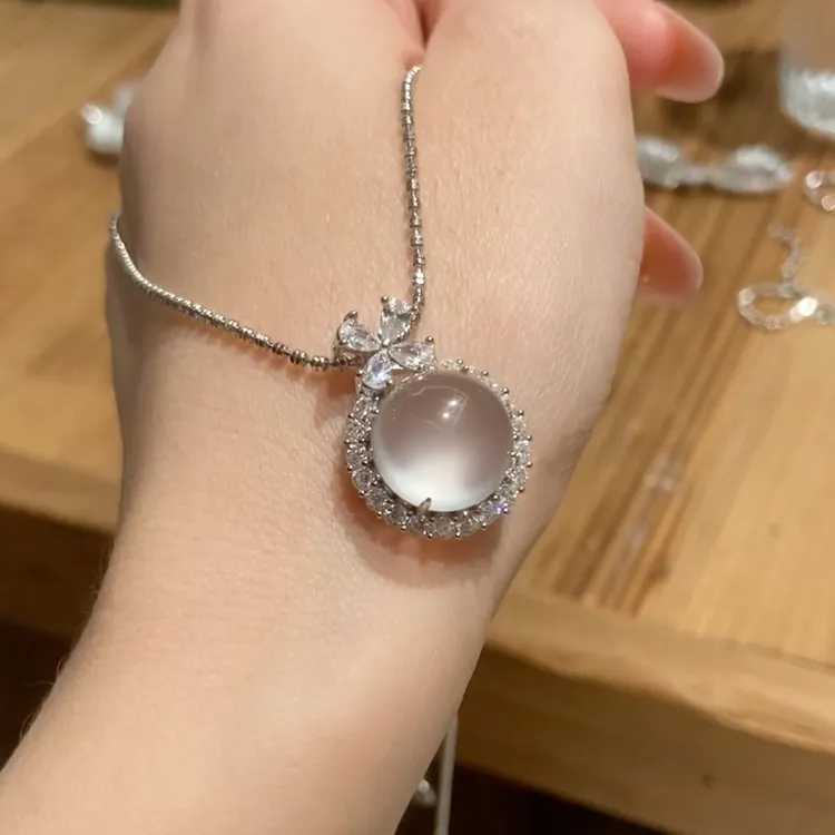 在逃公主|俄冰黑钢馒头蛋面（大版非小款）卡12圆S925银/吊坠不含链