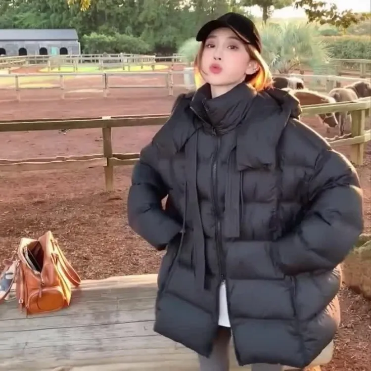 2025冬季爆款白鸭绒外套小个子上档次宽松洋气云朵泡芙保暖羽绒服