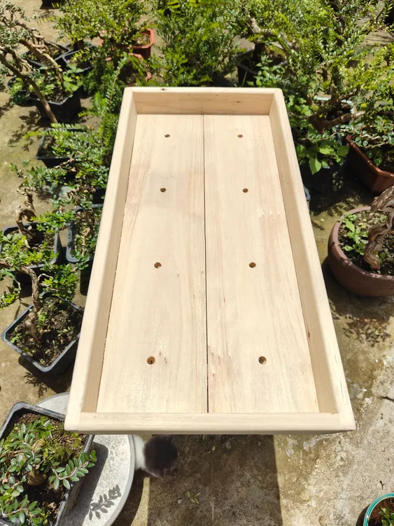 实木沙盘花盆保湿透气生根养护防积水小盆景养护神器木质木制木板