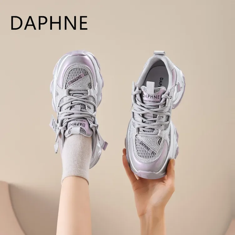达芙妮老爹鞋2025秋季新款厚底网面时尚休闲鞋百搭运动鞋时尚女鞋