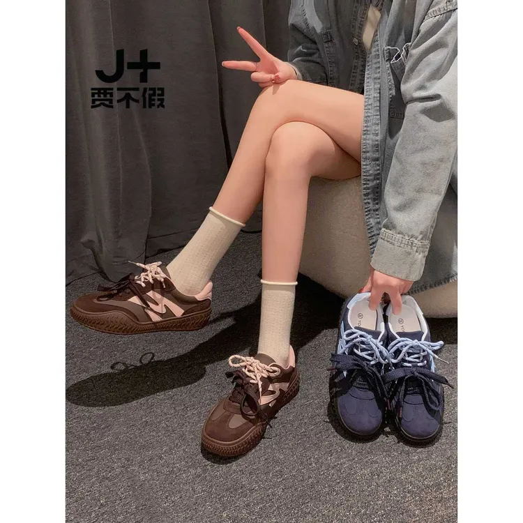 贾不假德训鞋女款2025秋季新款爆款厚底增高百搭轻便运动休闲鞋子