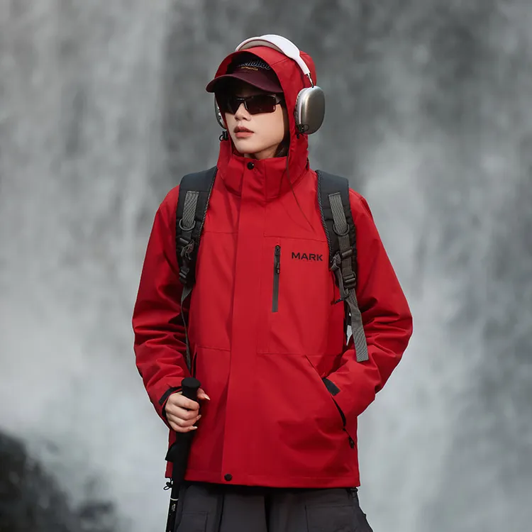 马克华菲软壳衣夹克外套户外三合一防风防寒加绒加厚登山服