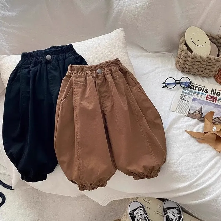 男女童宝宝春秋韩版休闲灯笼裤2025秋装新款儿童洋气百搭哈伦裤子