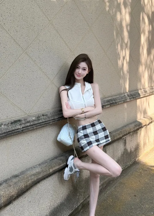 夏季时尚新款韩系街头风慵懒气质显瘦上衣百搭小众短裙洋气衣服女