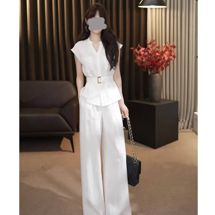 2025夏季新款韩版时尚气质套装女士洋气高级感显瘦两件套爆款女装