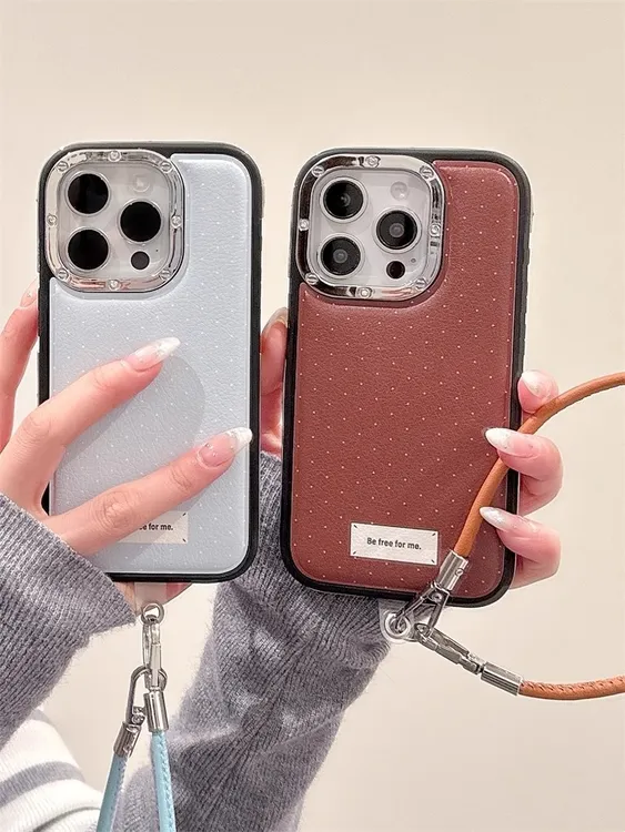 简约波点小众日韩秋冬美拉德适用苹果iPhone16/15手机壳14全包13i