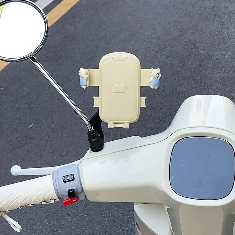 电动车手机支架后视镜款电瓶车防震防抖导航支架摩托车固定支架