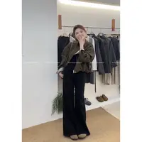 【恩恩穿搭】秋冬韩风咖色休闲风短款立领pu皮衣外套（不要机洗）