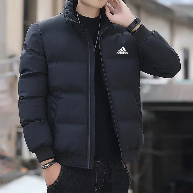 阿迪精选冬季外套男士休闲立领加厚棉衣防风御寒中青年棉袄潮流