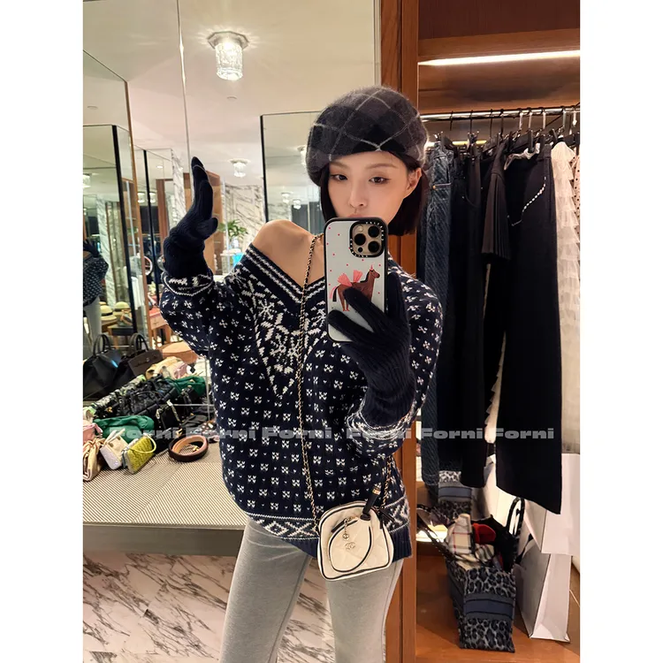 FORNI 我的阿勒泰 费尔岛羊毛浮线提花针织套头毛衣