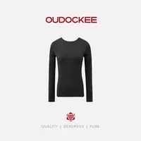 OUDOCKEE 鸥鸥【山羊绒T】修身时髦百搭圆领纯色打底衫 QD0828-YL
