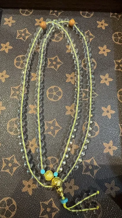 非金属仿水晶手链 白晶晶念珠寓意消业暴力招财手串