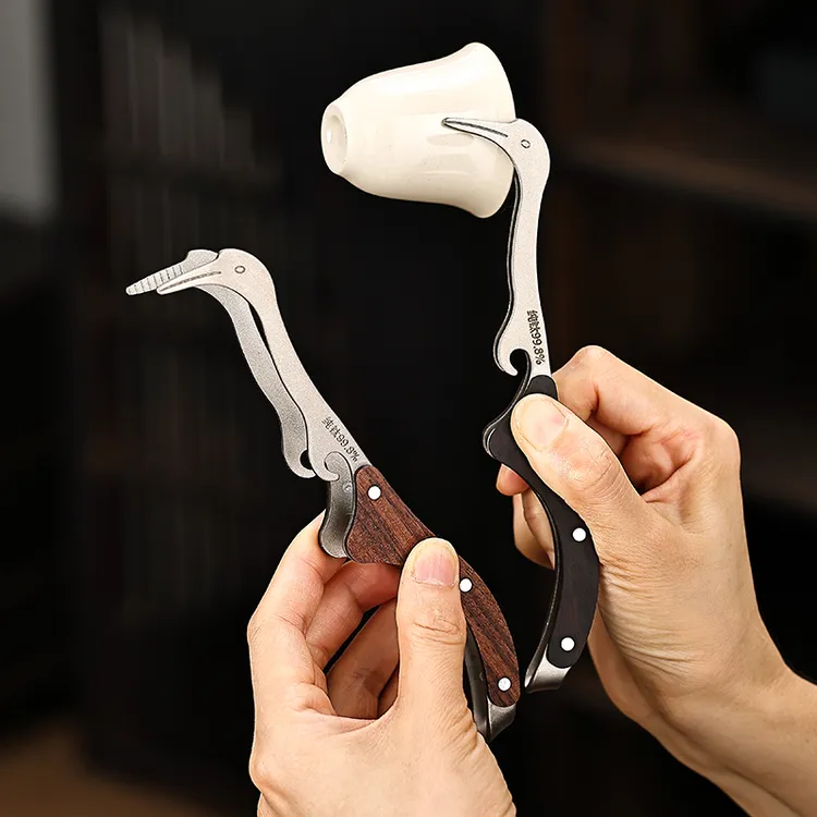 纯钛茶夹子家用高档泡茶工具茶镊子防滑洗杯夹茶杯夹茶道茶具配件