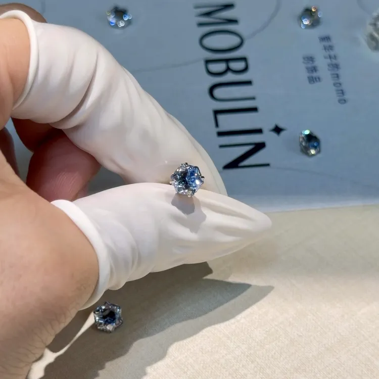 钛钢耳饰 定制款 闪闪灯泡锆石耳钉4号/单只 超闪精致