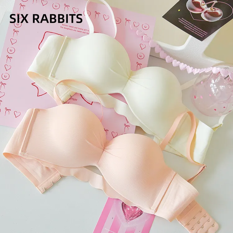 六只兔子抑菌凉感内衣女小胸聚拢显大圆圆杯收副乳无钢圈文胸