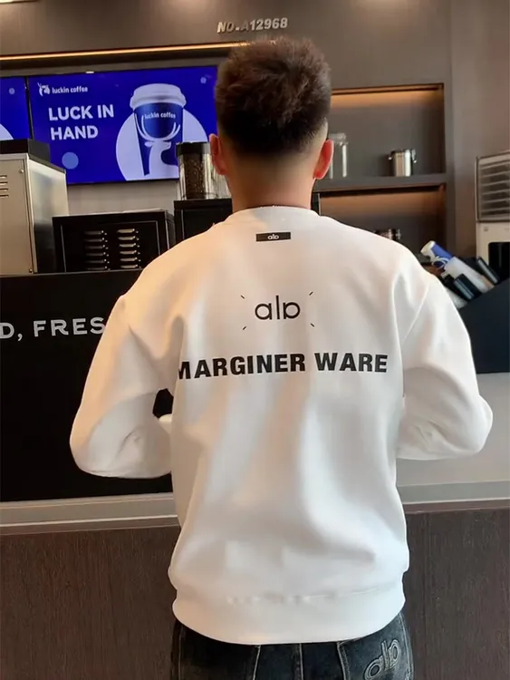 新款轻奢高街休闲男士字母印花卫衣爆款百搭潮流痞帅个性日常上衣