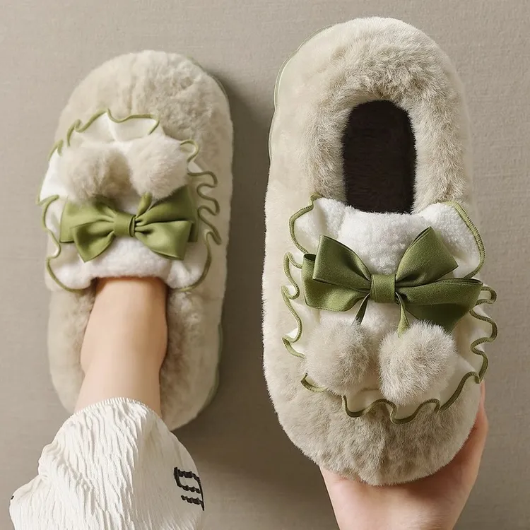 棉拖鞋女款冬季2025新款室内家居防滑厚底保暖毛绒包跟月子鞋外穿