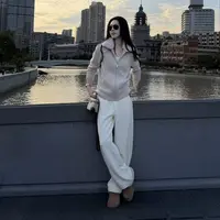 王嬛嬛MsLime25年新款 【栀秋】山羊绒桑蚕丝气质休闲裤HD2C0845