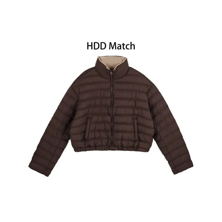 HDD- "摩卡羽绒" 90白鸭绒 冬季女款保暖定制排骨羽绒服 Y9753