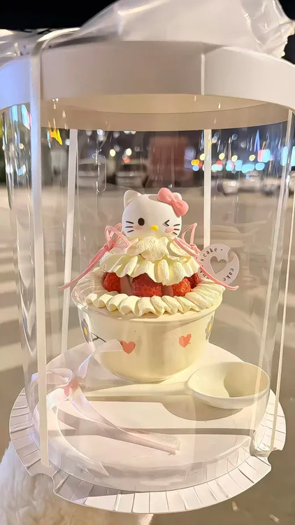 2026新款草莓碗生日蛋糕同城配送网红KT猫新年圣诞节蛋糕上海全国