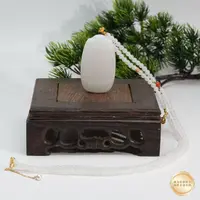 【小北珠宝】和田玉吊坠约27*46mm带珠链【多样性发一件】22-BH16X735