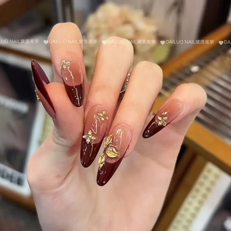 【红棠生辉】手工穿戴甲 红色法式美甲贴片可拆卸假指甲10片装